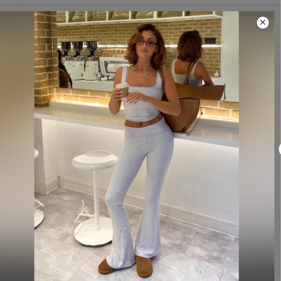 Jules ribbed modal flared pants - Picture 6 of 12